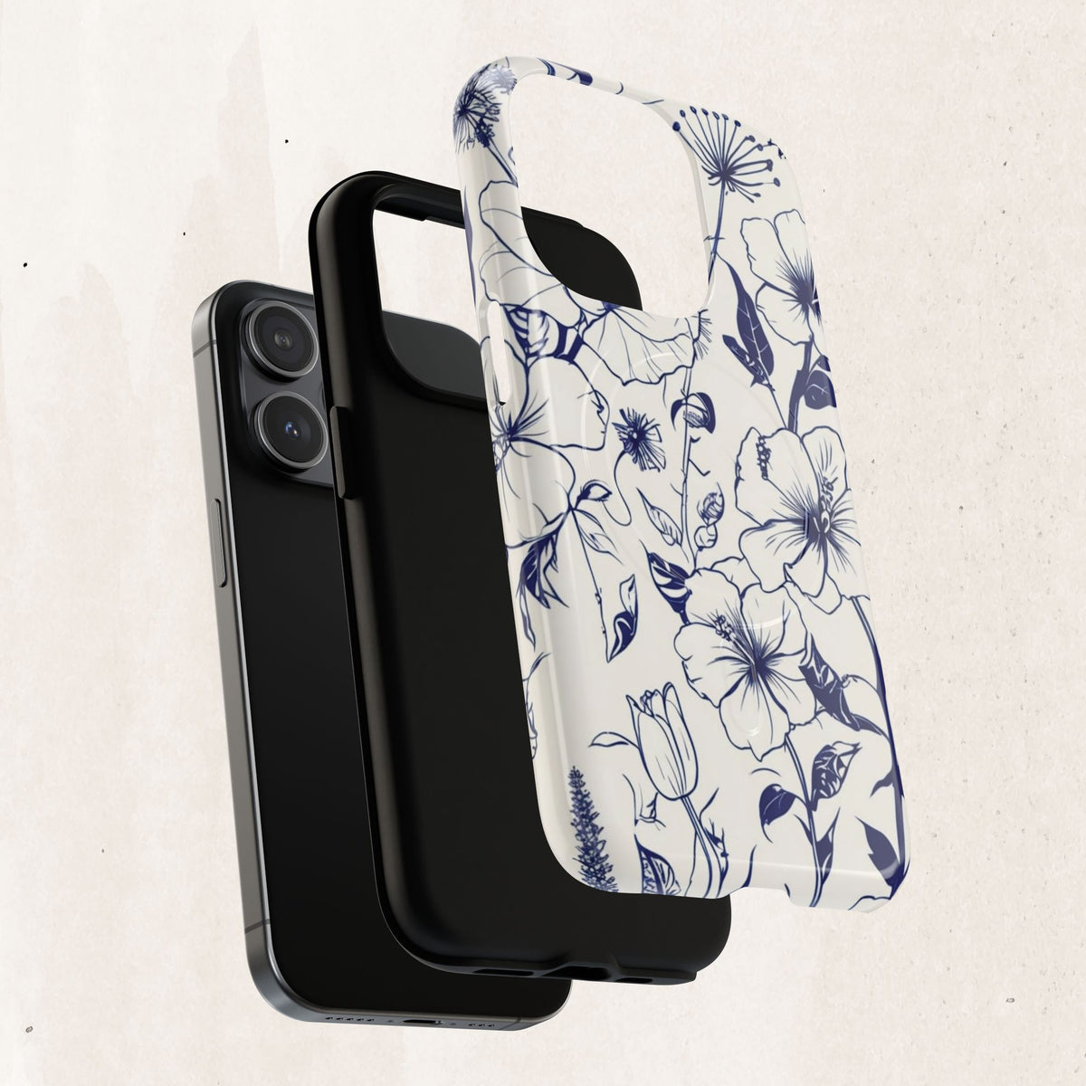 Floral Sketch Tough Magnetic Phone Case