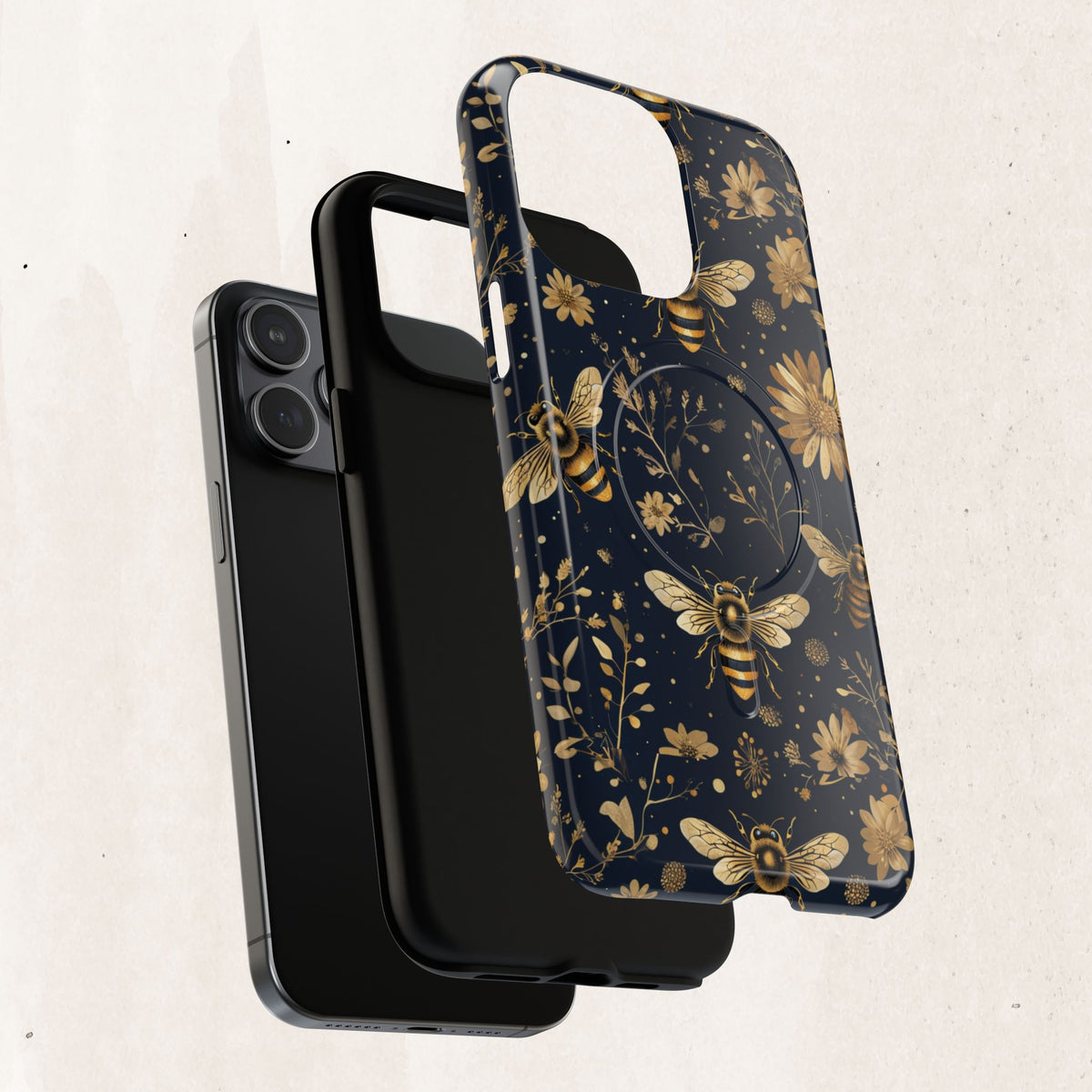 Gold Bees & Daisies Magnetic Tough Case