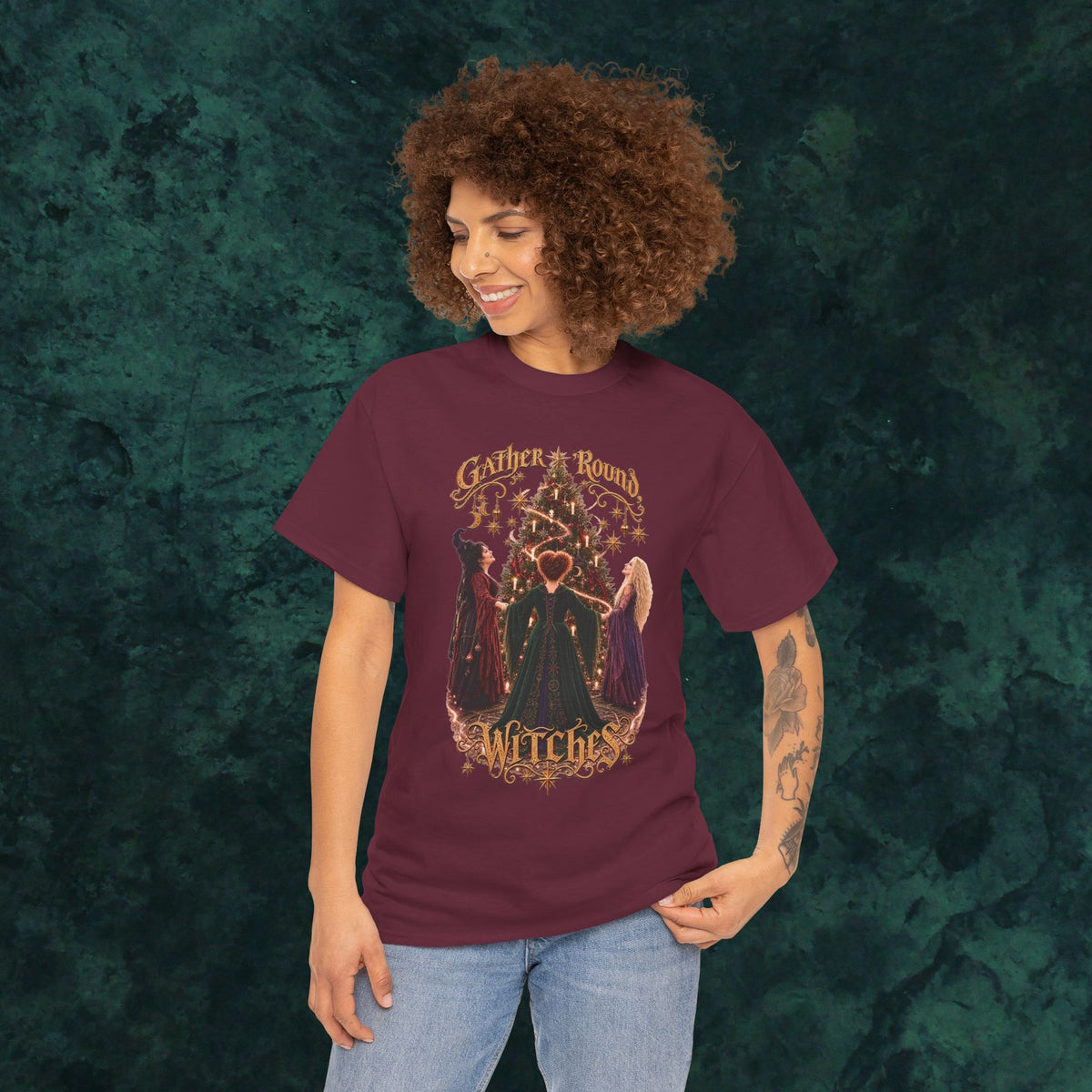 Sanderson Sisters Christmas Tee | Gather 'Round Witches! Printify