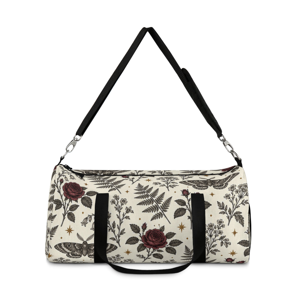 Floral Rose & Fern Duffel Bag