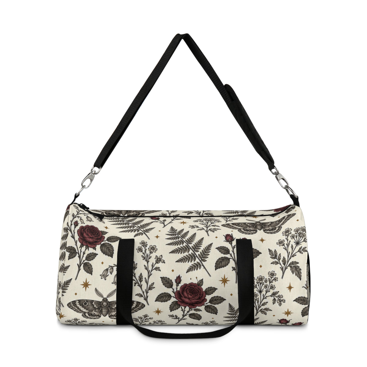Floral Rose & Fern Duffel Bag