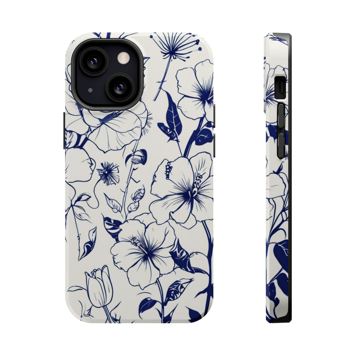 Floral Sketch Magnetic Phone Case, alternate view