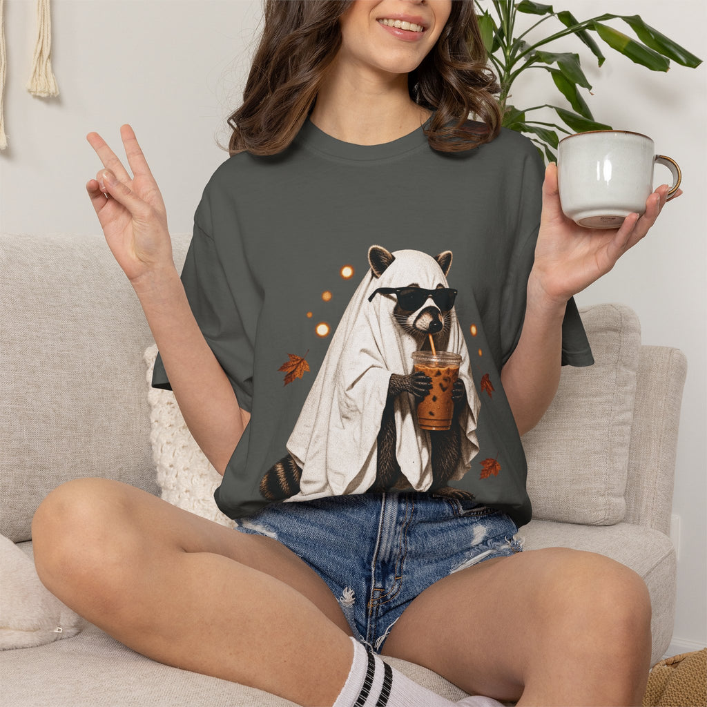 Halloween Raccoon Ghost Costume Tee