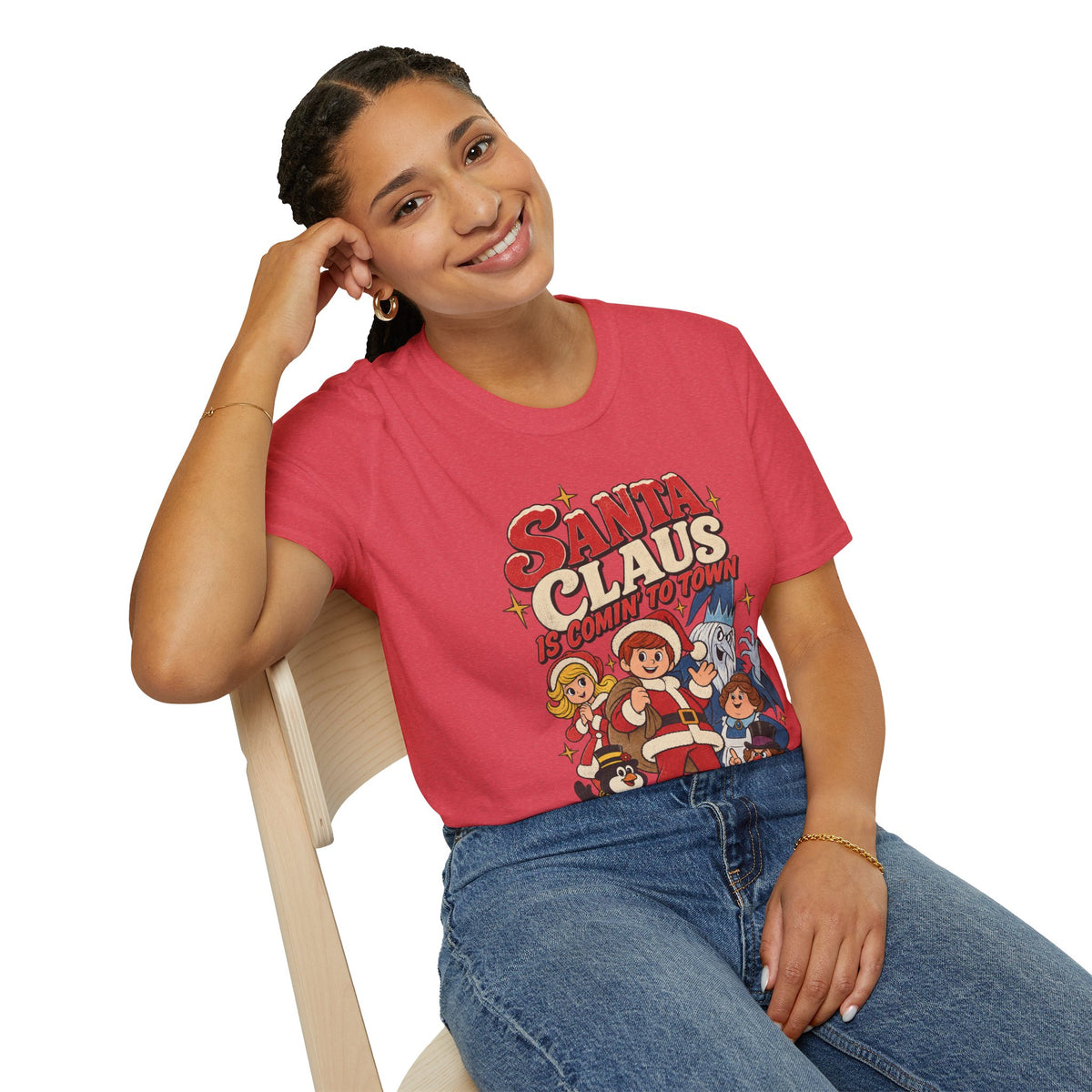 Santa Claus Is Comin' To Town Christmas Tee
