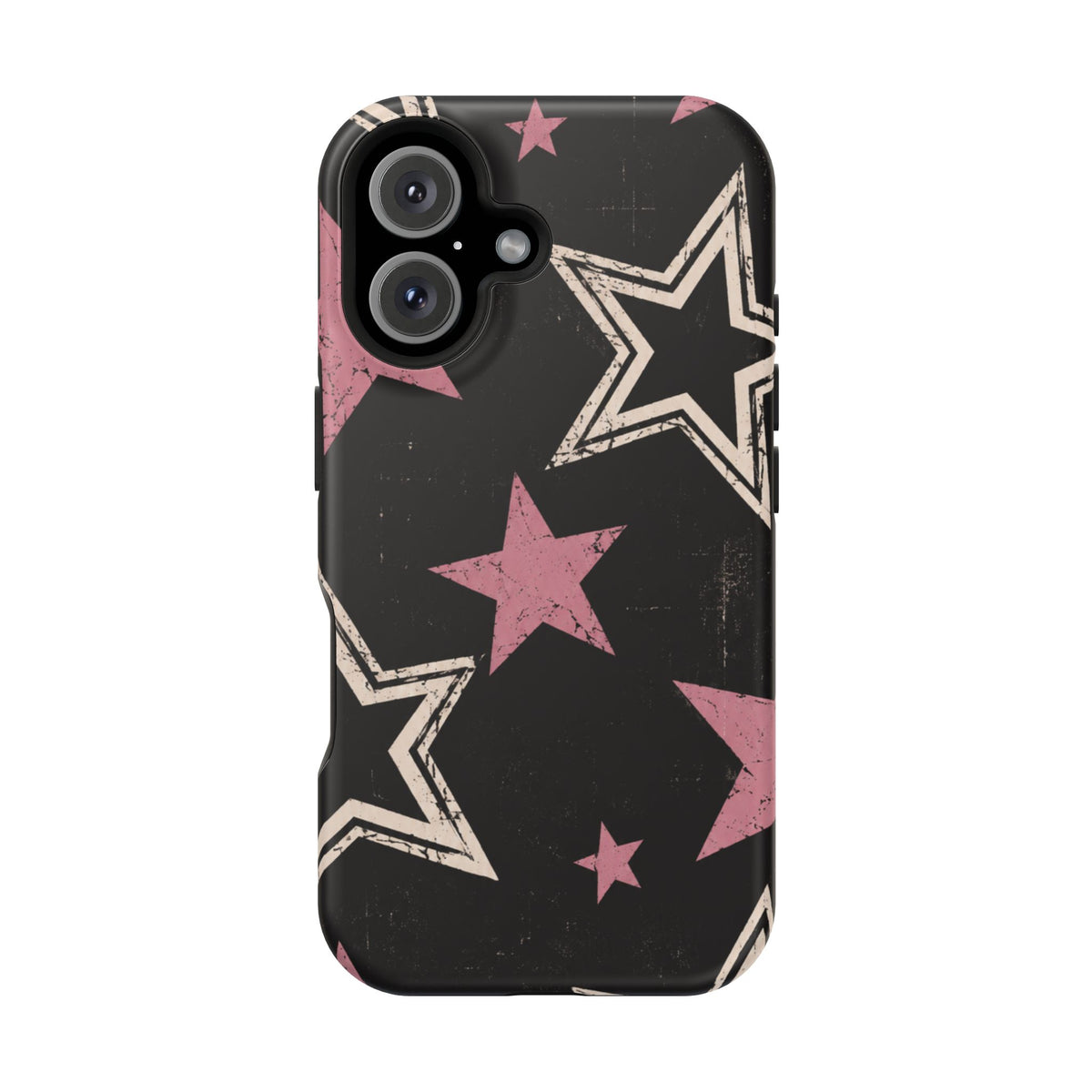 Pink Retro Stars Magnetic Phone Case, alternate view