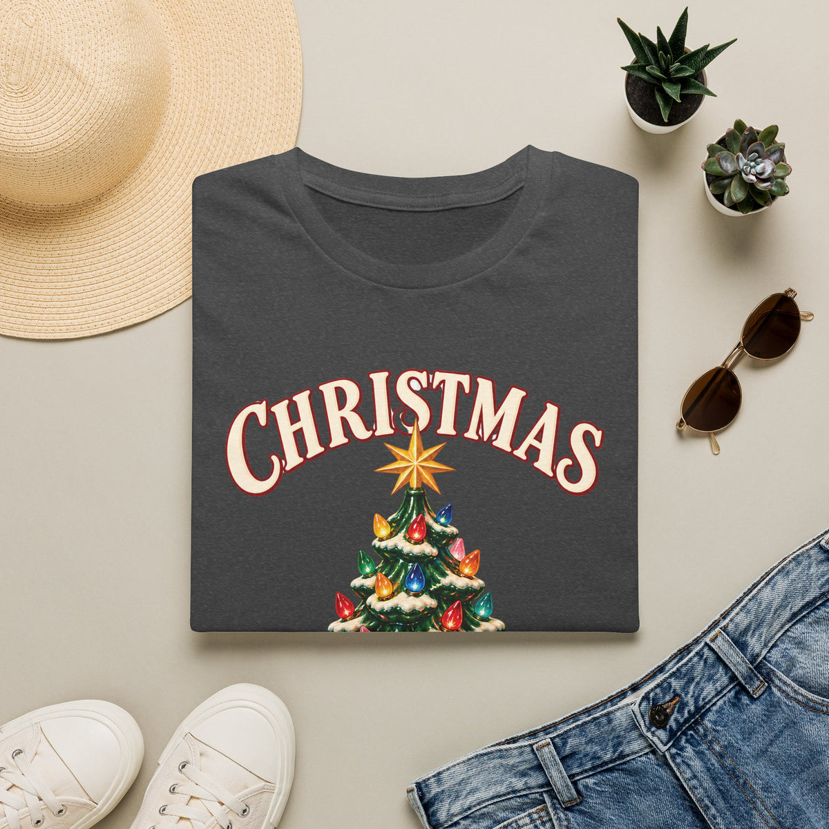 Vintage Ceramic Christmas Tree Graphic Tee