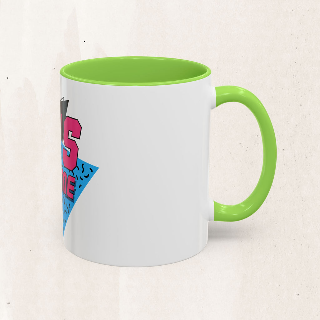 80's Made Me Retro Coffee Mug — Neon 80s Vintage Design (11oz & 15oz)