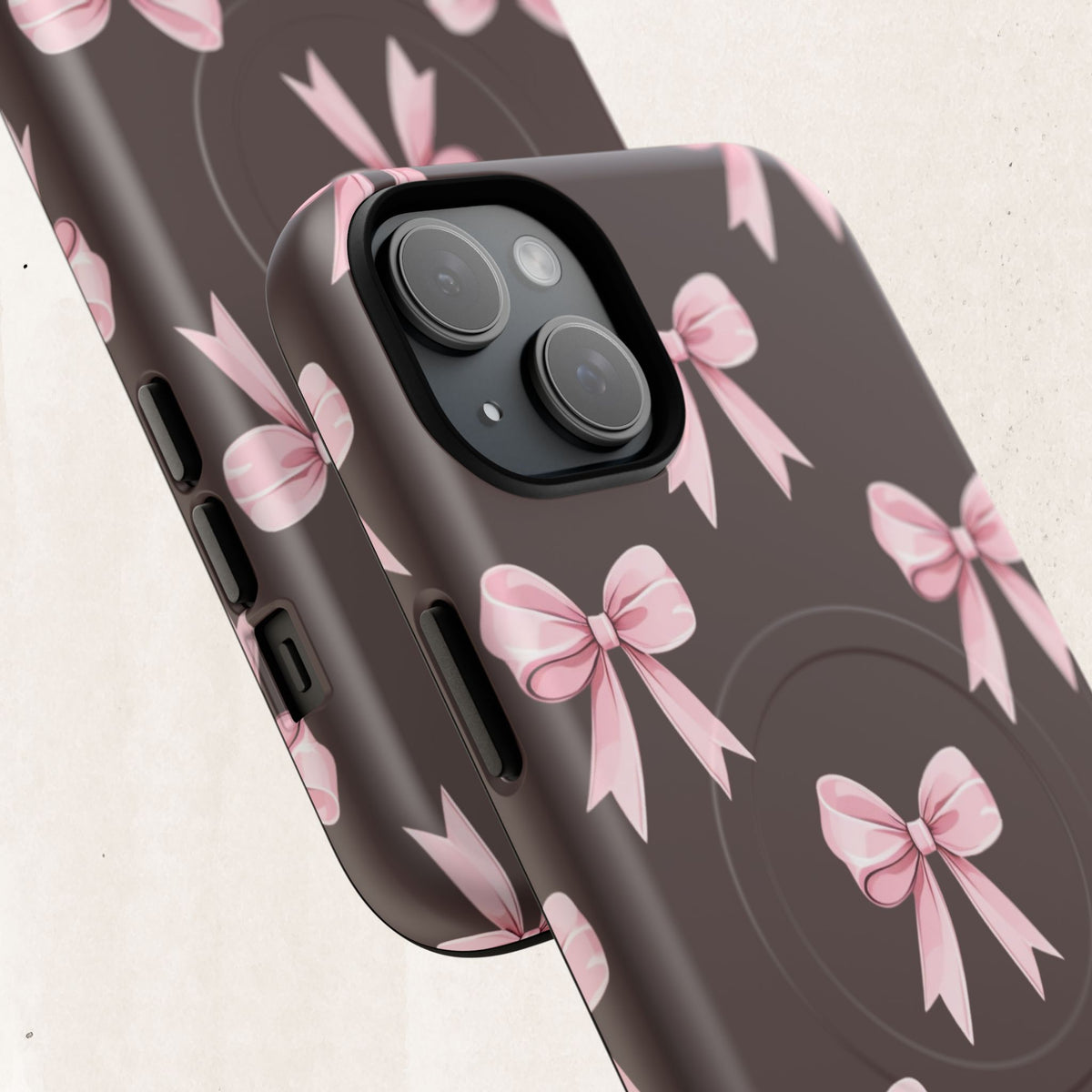 Pink Ribbon Bow Tough Magnetic Phone Case