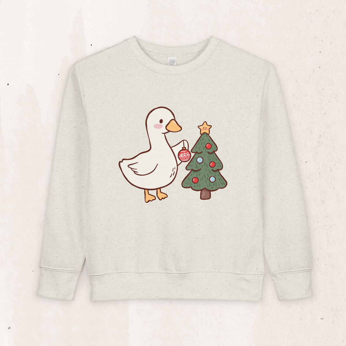 Decorating Duck Toddler Christmas Sweatshirt