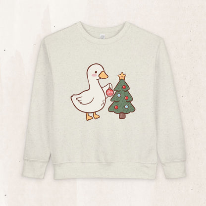 Decorating Duck Toddler Christmas Sweatshirt