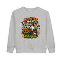 Monster Mash Racer Toddler Sweatshirt – Halloween Race Car Crewneck – Heather
