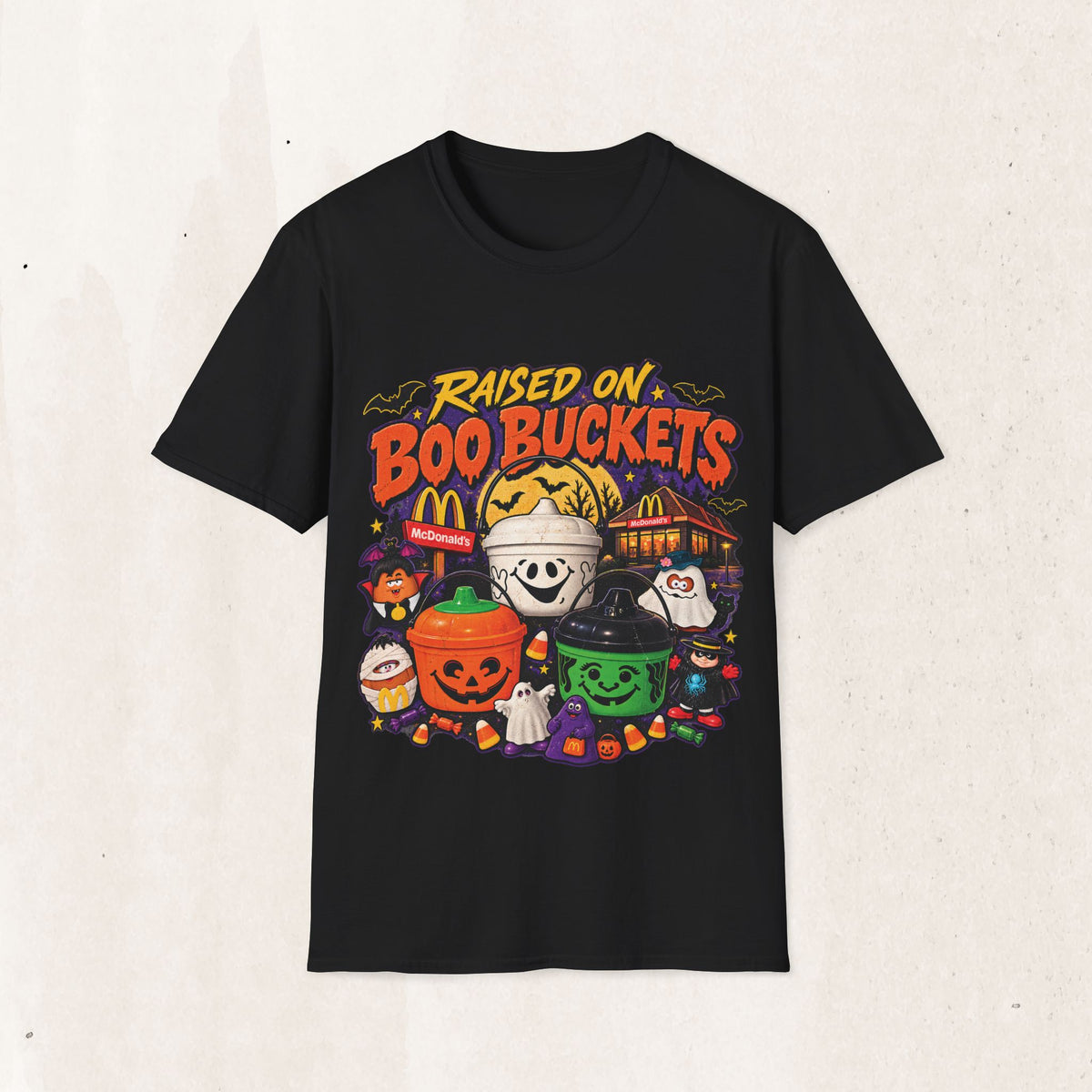 Halloween "Raised on Boo Buckets" Tee