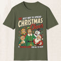 The Best Way to Spread Christmas Cheer Tee – Retro Holiday Shirt – Military Green