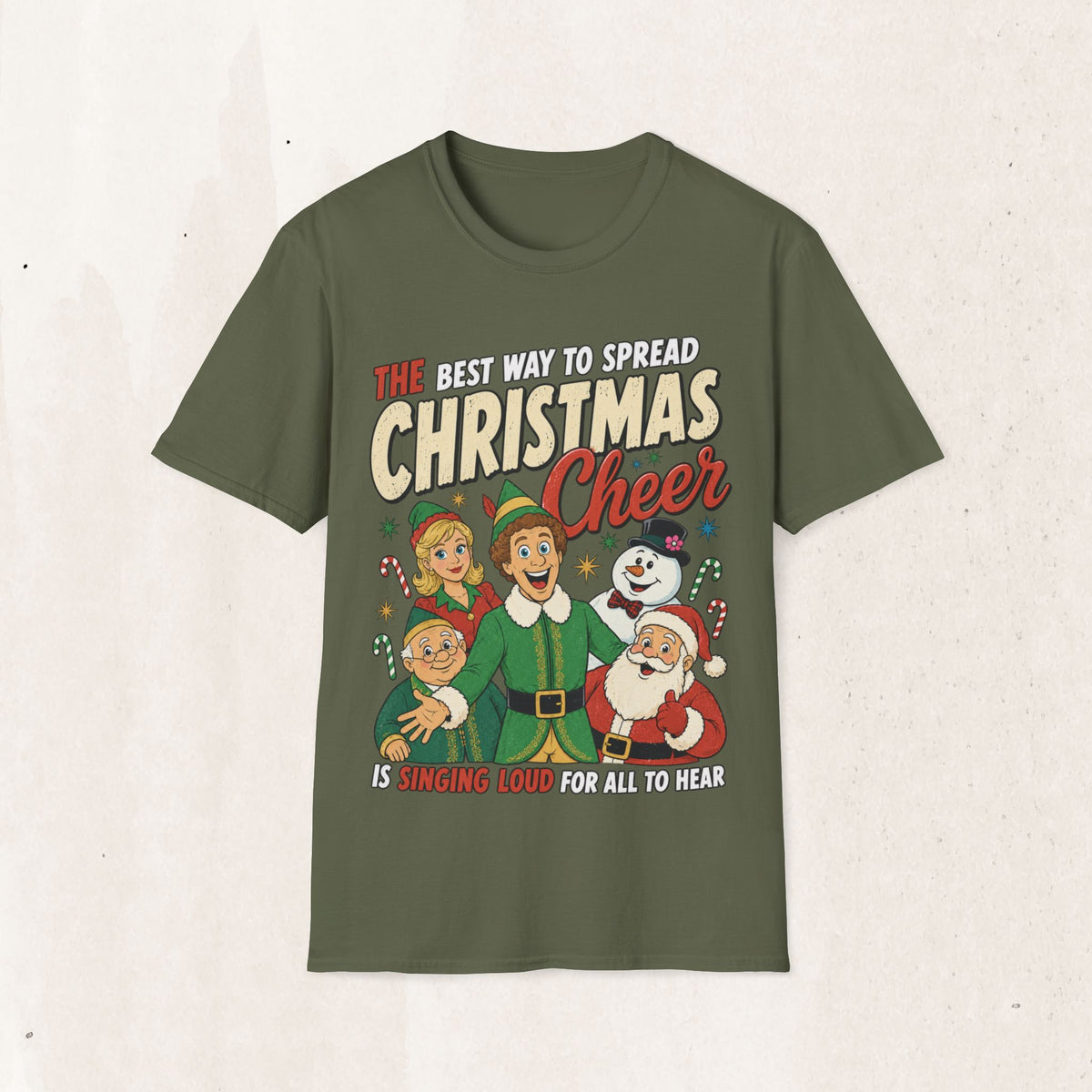 Christmas Cheer T-Shirt — "The Best Way to Spread Christmas Cheer" Retro Holiday Tee