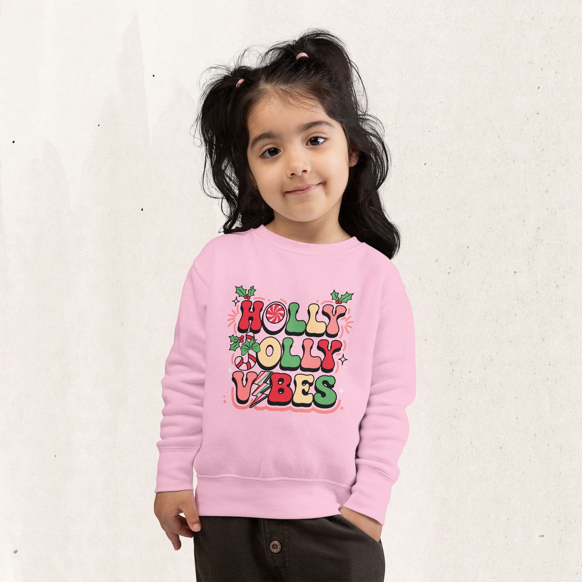 Holly Jolly Vibes Toddler Sweatshirt