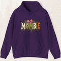 Mombie Halloween Pullover Hoodie – Funny Zombie Mom Hoodie – Purple