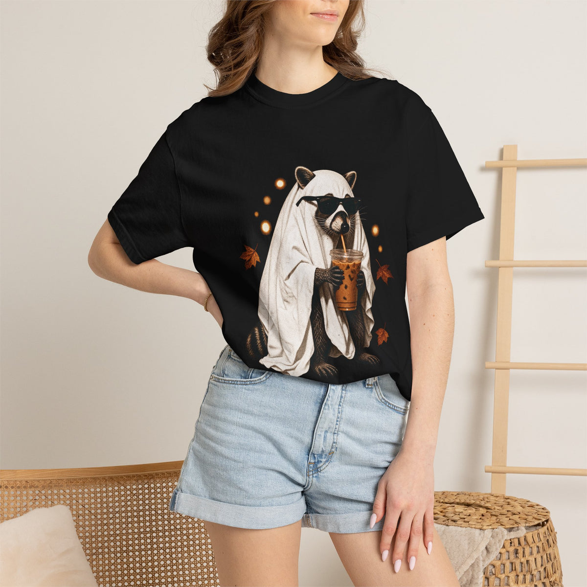 Halloween Raccoon Ghost Costume Tee