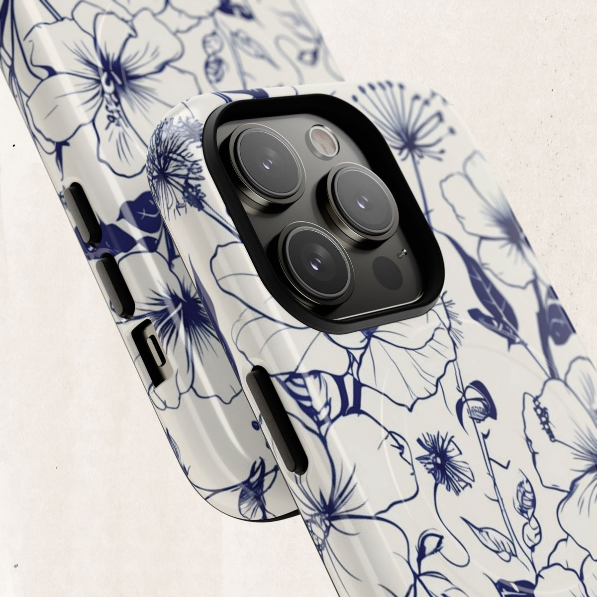 Floral Sketch Tough Magnetic Phone Case