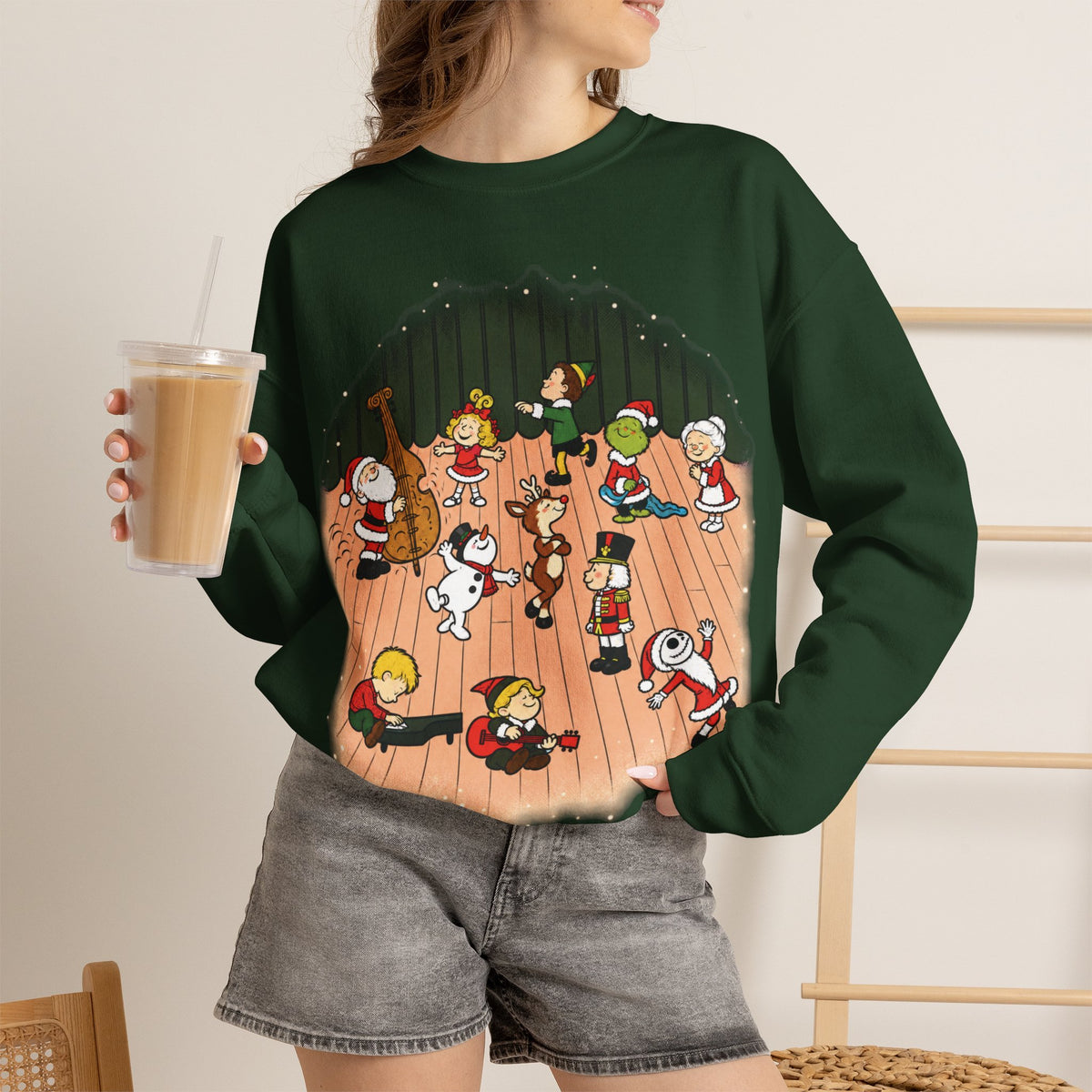 Peanuts Parody Christmas Characters sweatshirt