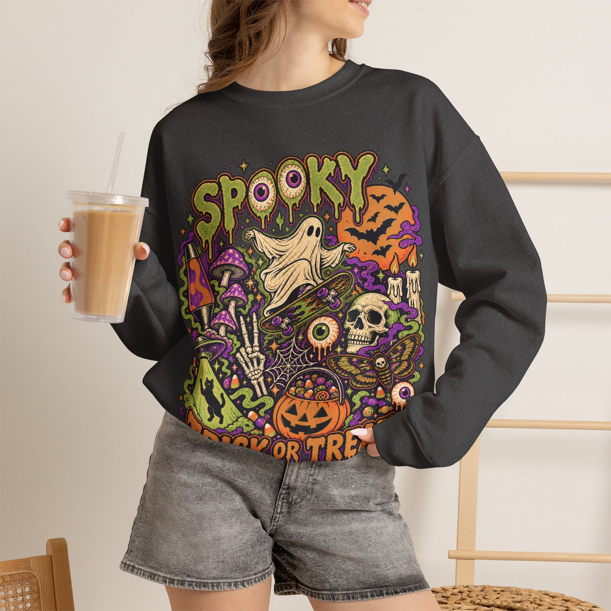 Halloween Spooky Trick or Treat Sweatshirt