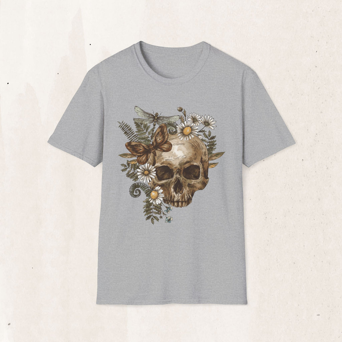 Floral Skull Graphic Tee