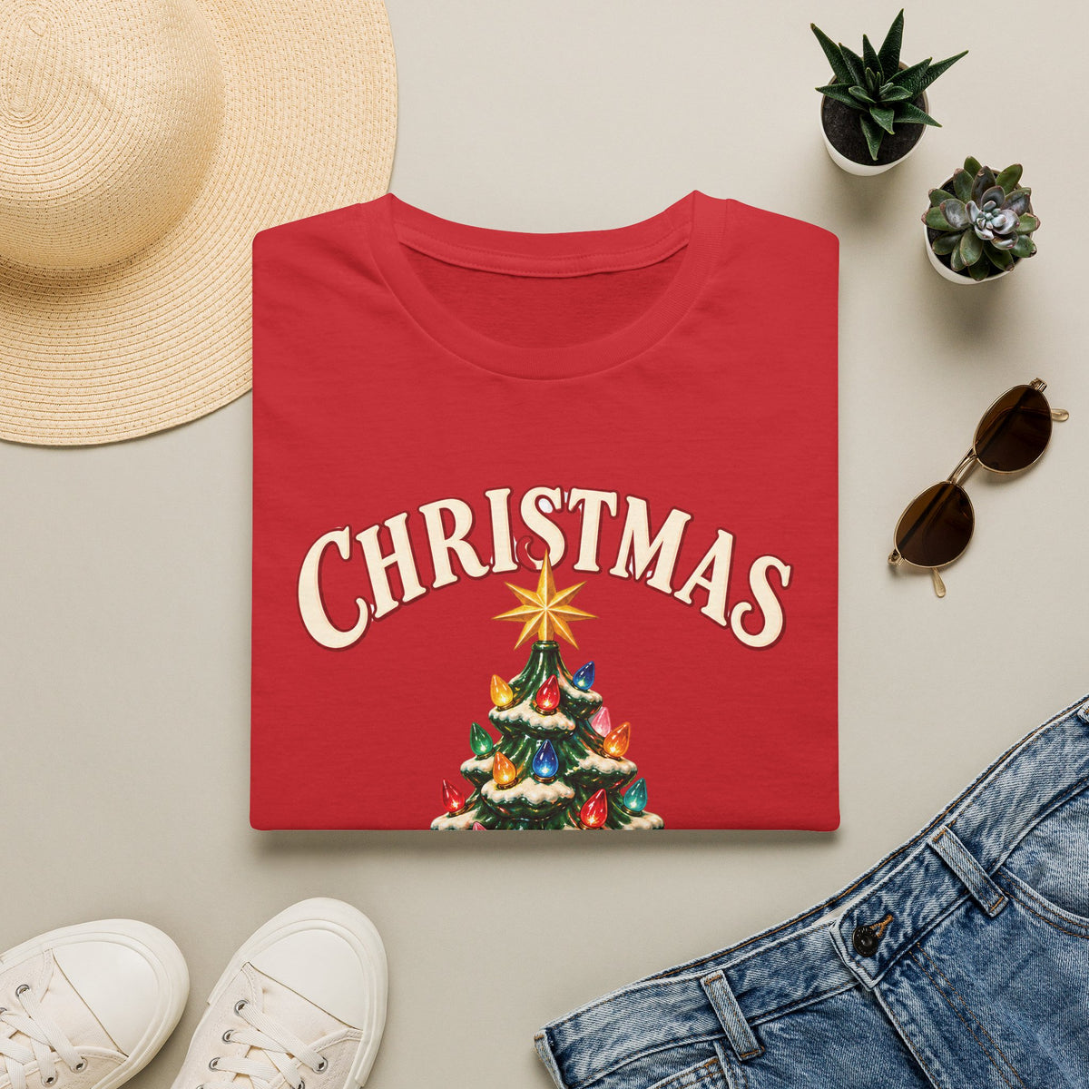 Vintage Ceramic Christmas Tree Graphic Tee