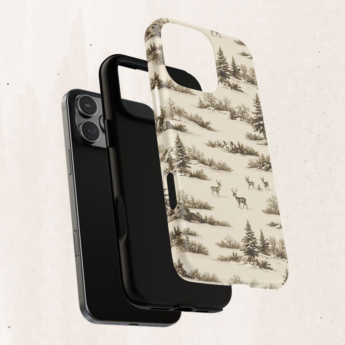 Deer & Pine Woodland Tough Magnetic Phone Case