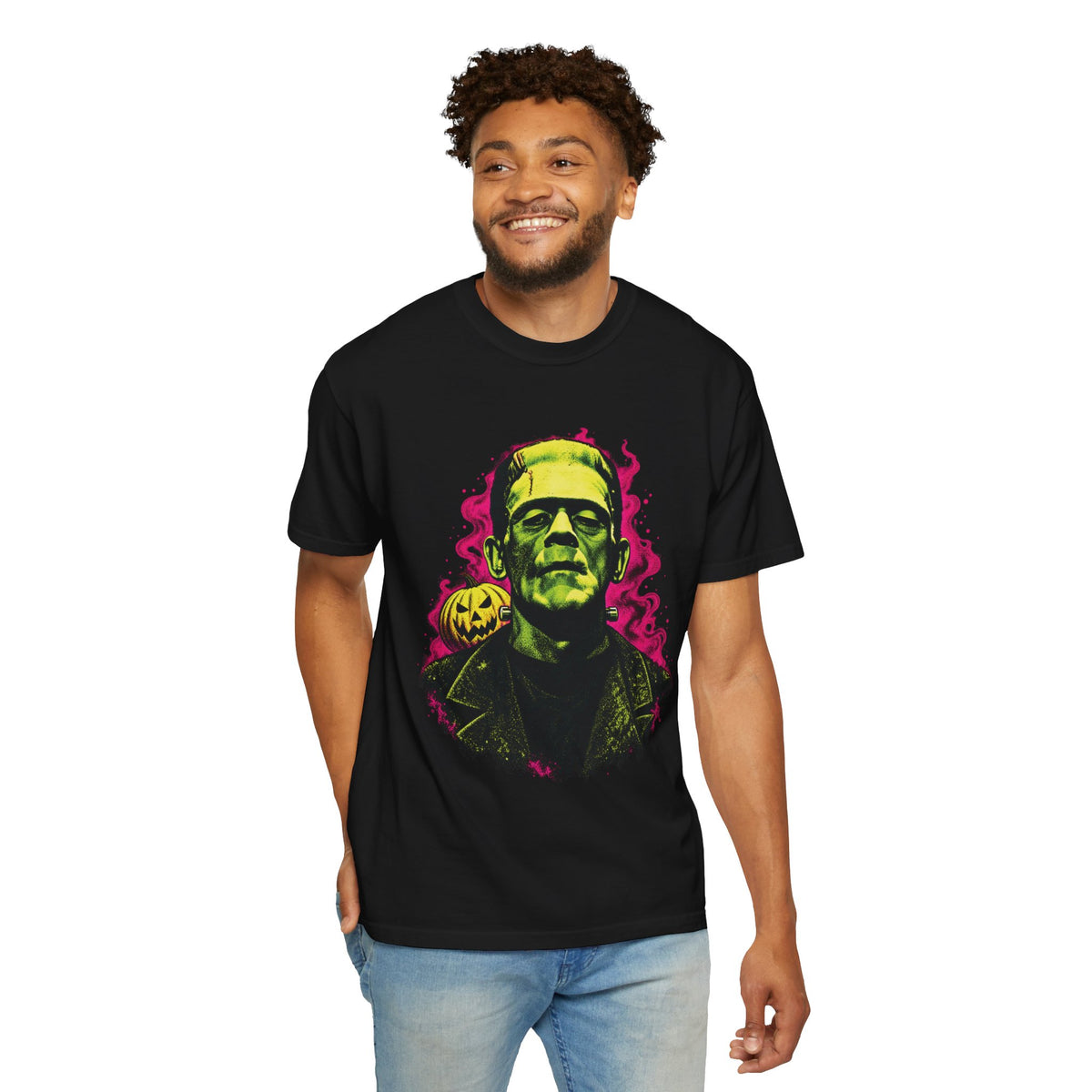 Frankenstein Neon Horror Tee