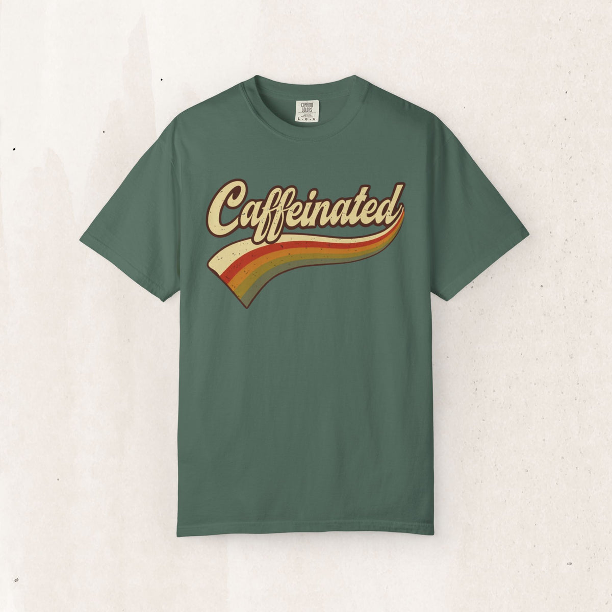 Caffeinated Retro Stripe Tee