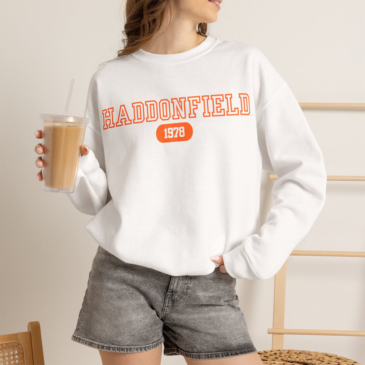 Haddonfield 1978 Halloween Sweatshirt in Military Green, alternate view