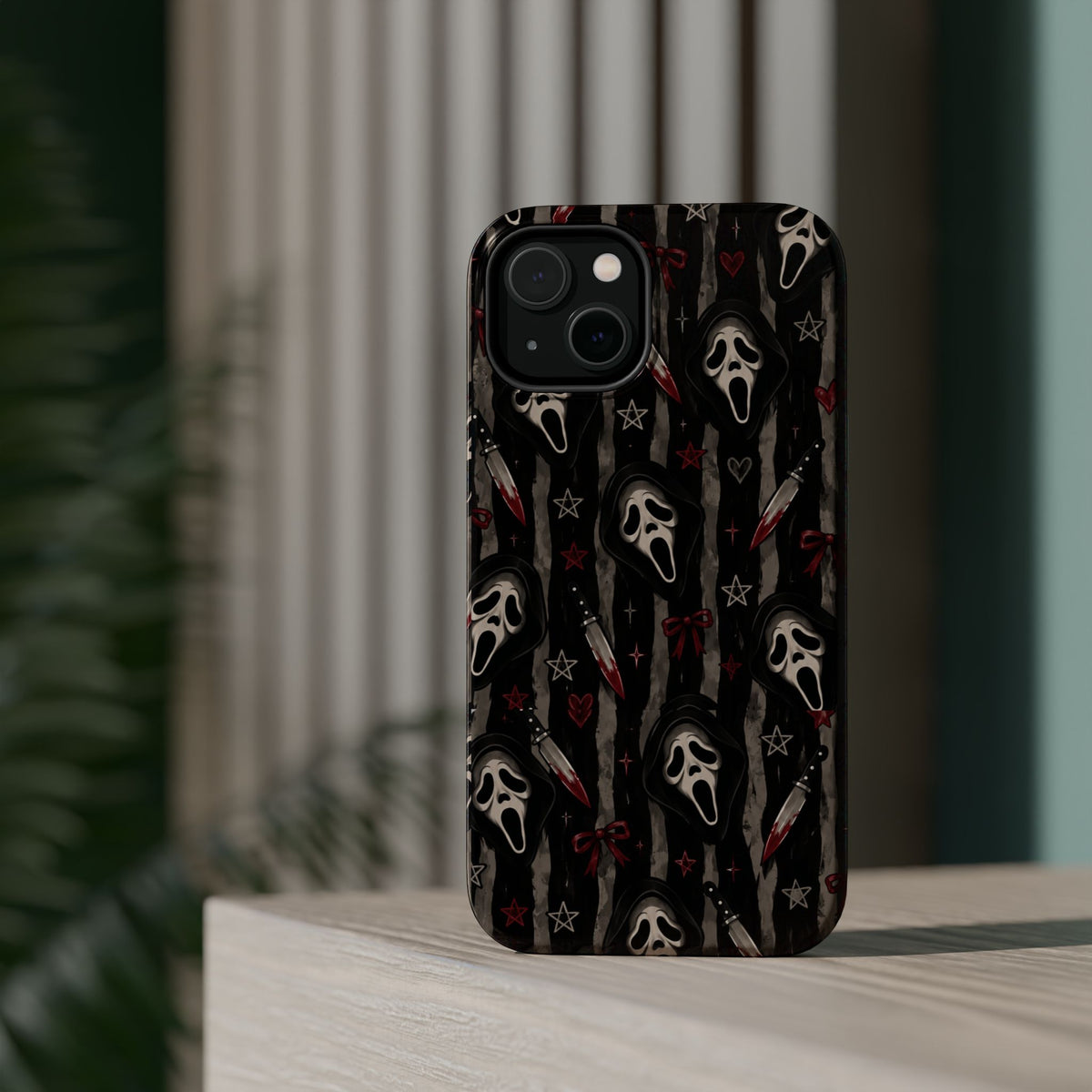 Ghostface Pattern iPhone Case, alternate view