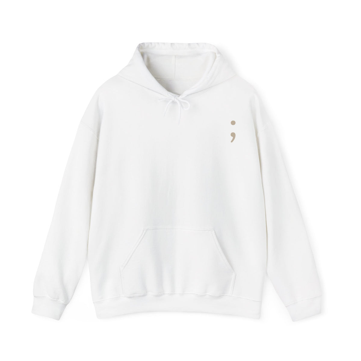 Please Stay; Semicolon Hoodie | Suicide Awareness Back Print Pullover