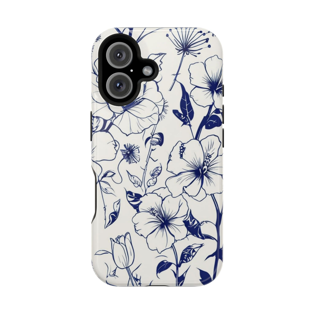 Floral Sketch Magnetic Phone Case, alternate view