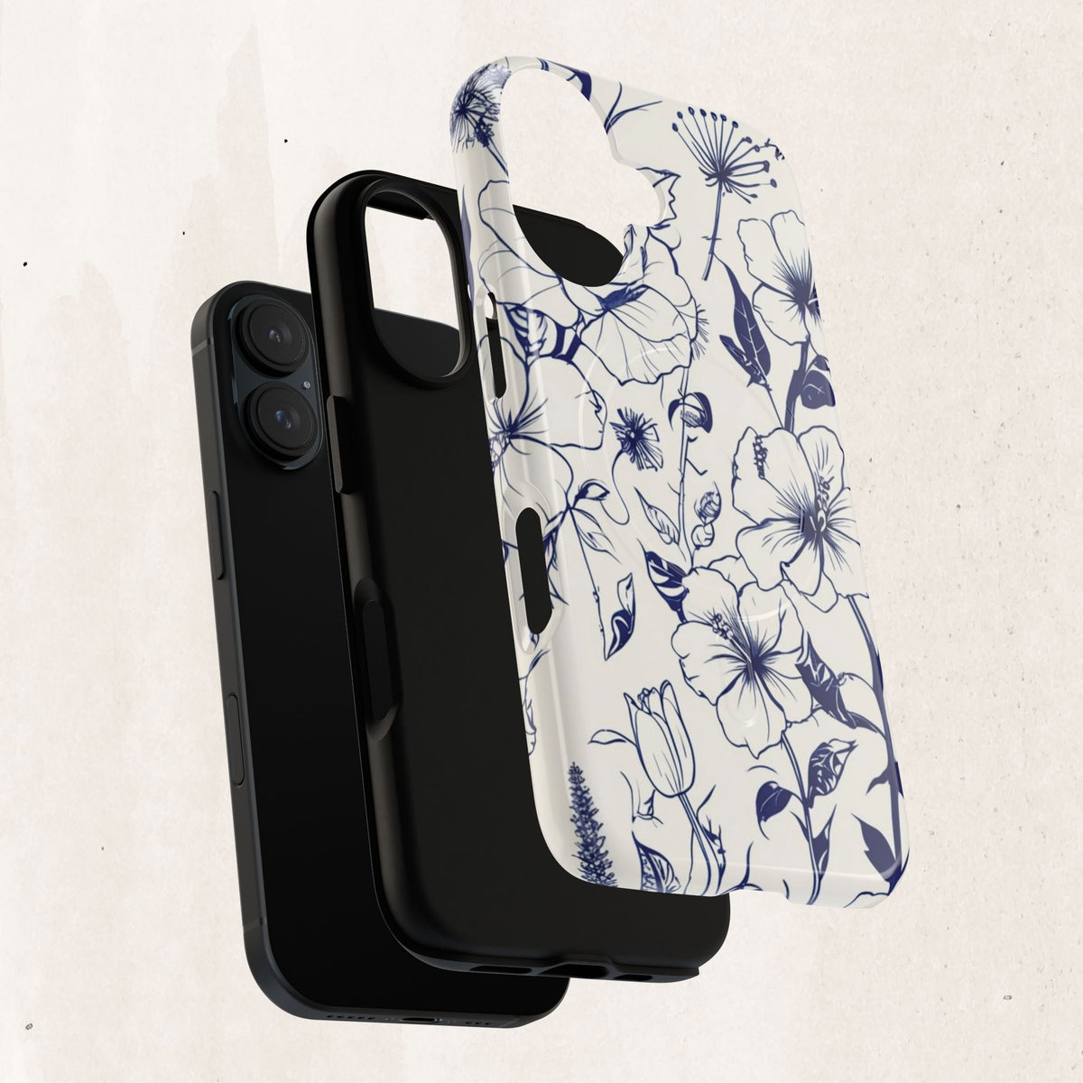 Floral Sketch Tough Magnetic Phone Case