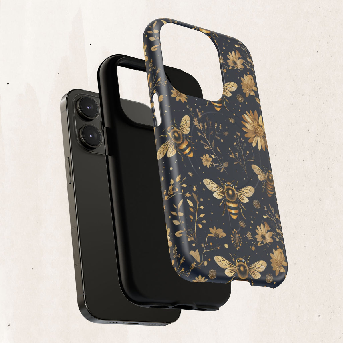 Gold Bees & Daisies Magnetic Tough Case