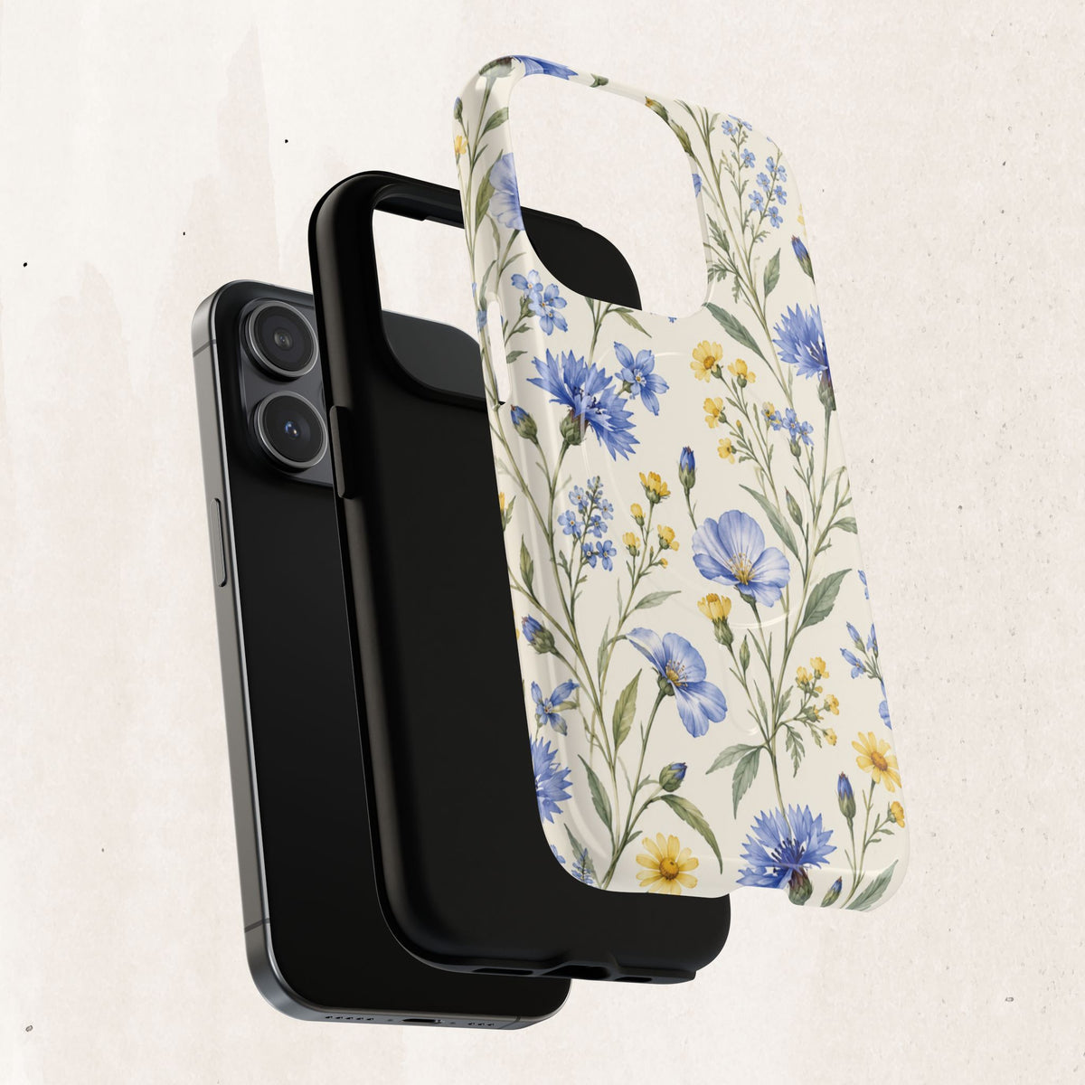 Floral Blue Cornflower  Magnetic Phone Case