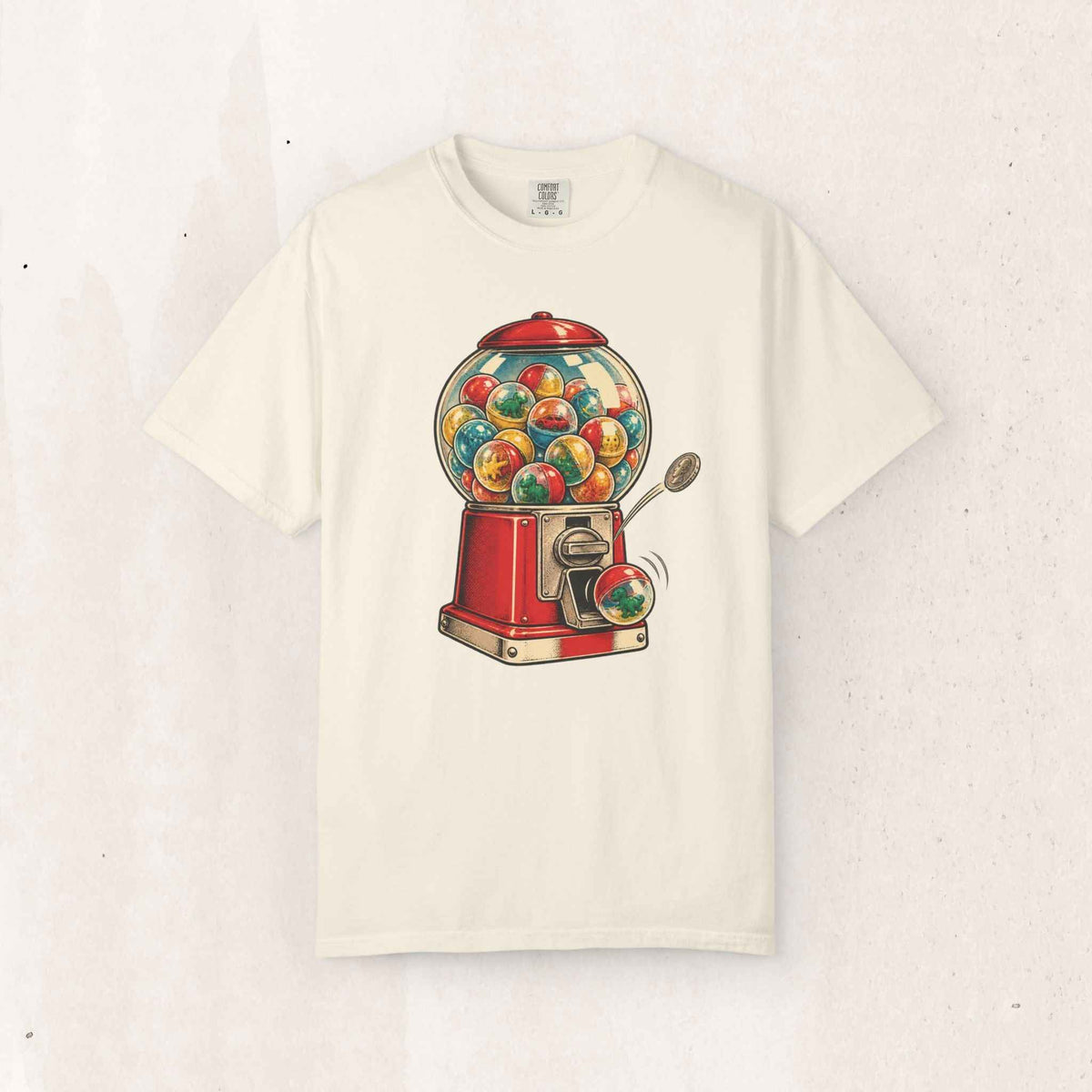 Gumball Machine Graphic Tee – Ivory