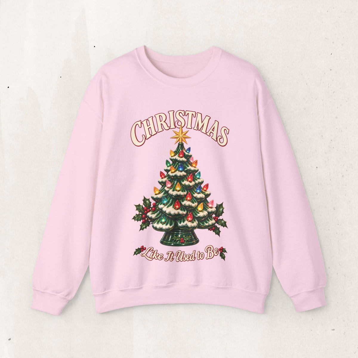 Christmas Tree Crewneck Sweatshirt - "All I Want Is You" Holiday Sweatshirt