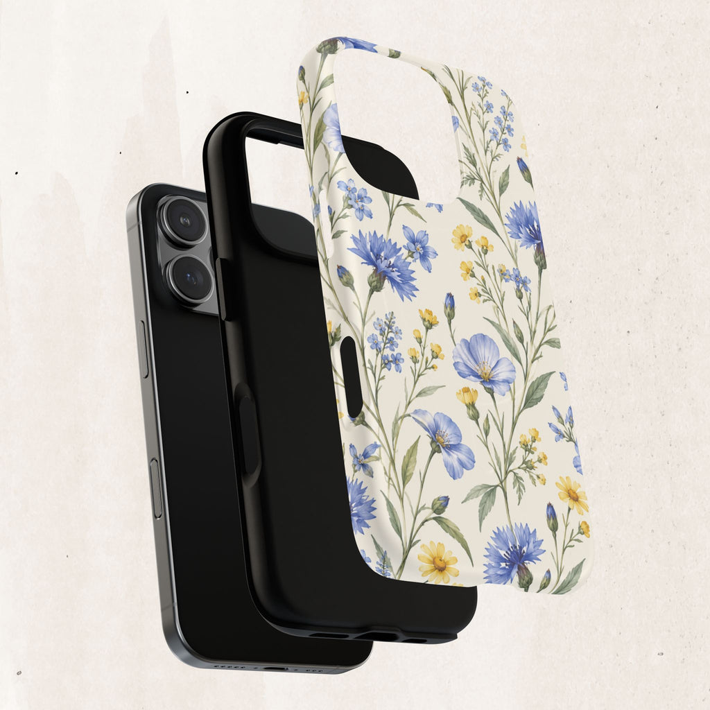Floral Blue Cornflower  Magnetic Phone Case