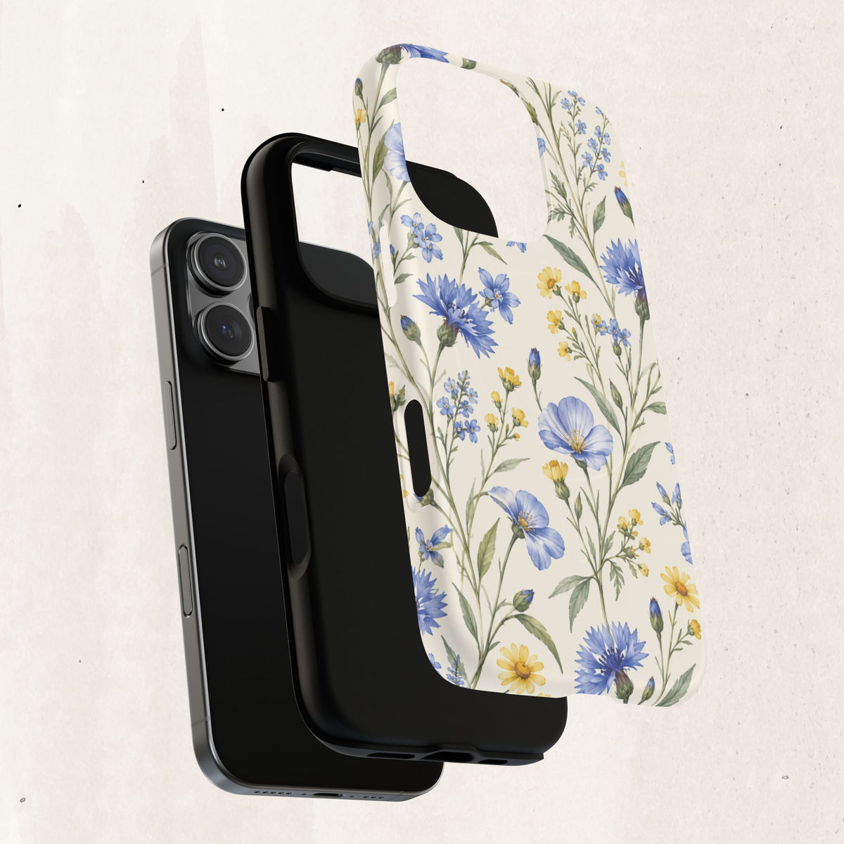 Floral Blue Cornflower  Magnetic Phone Case