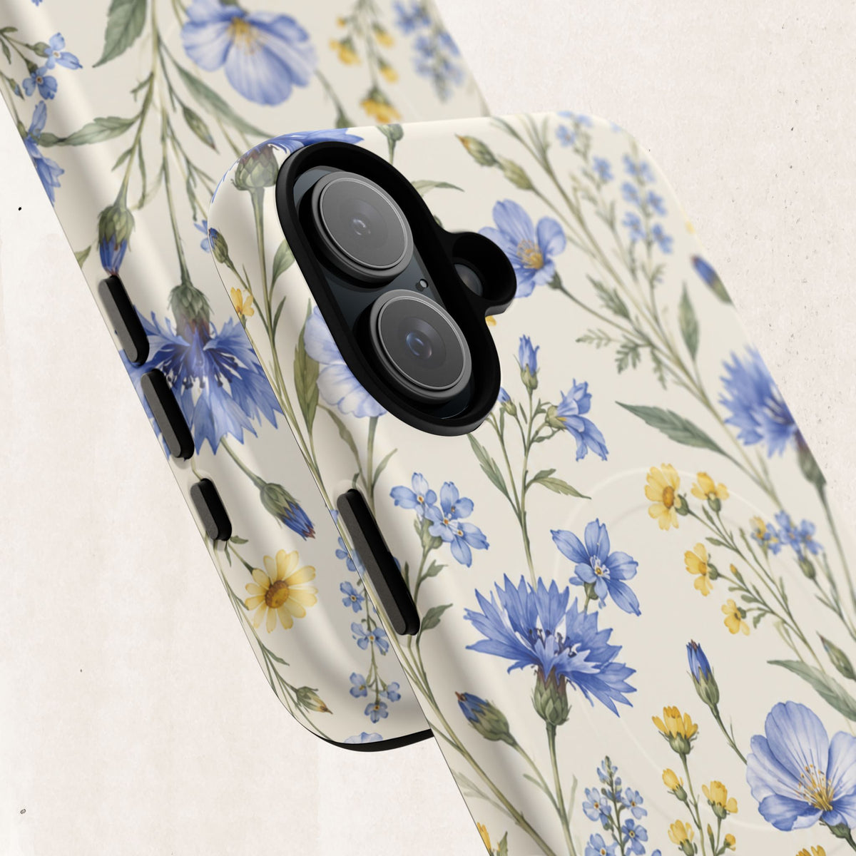 Floral Blue Cornflower  Magnetic Phone Case
