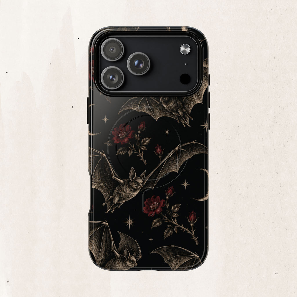 Gothic Bat & Moon Tough Magnetic Phone Case