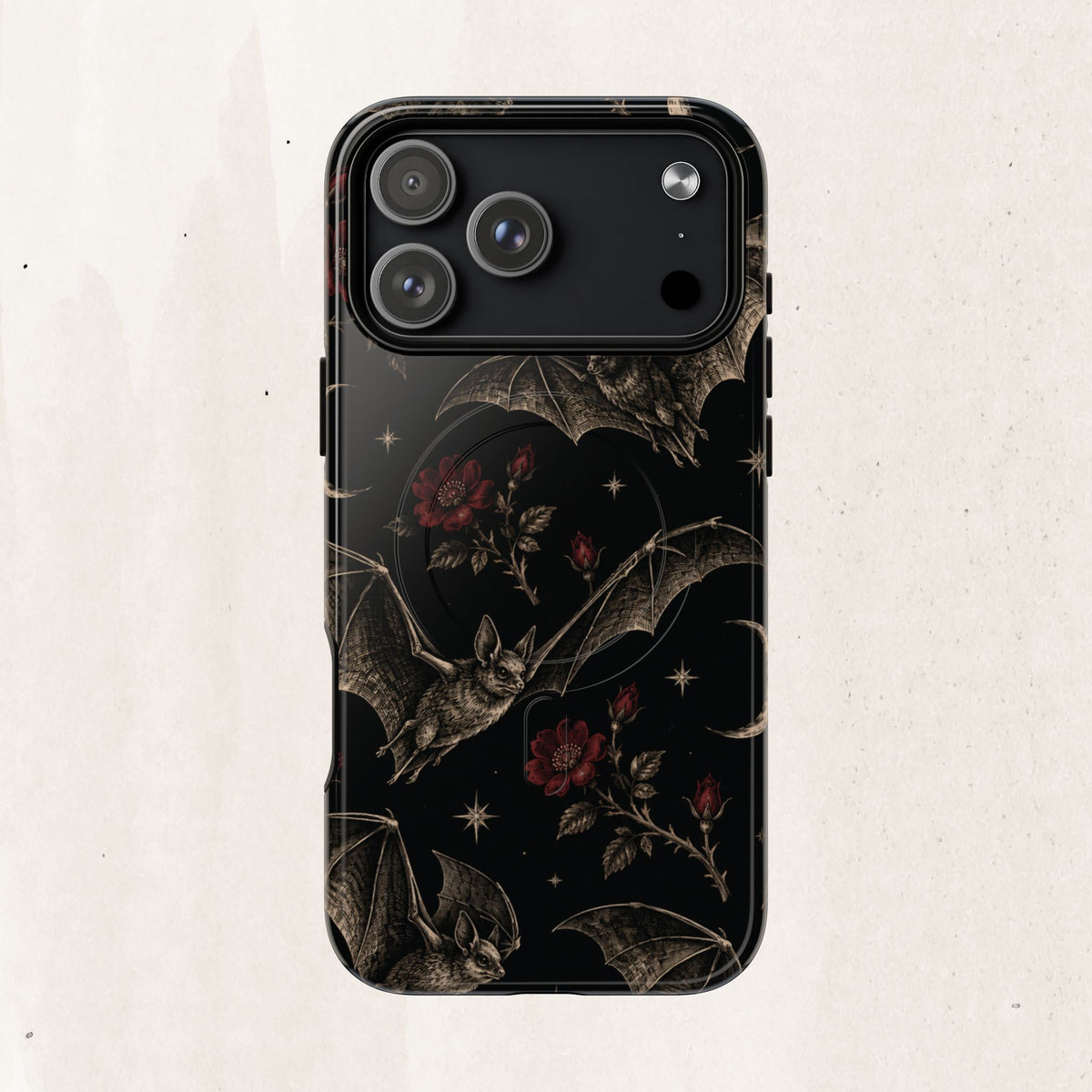 Gothic Bat & Moon Tough Magnetic Phone Case