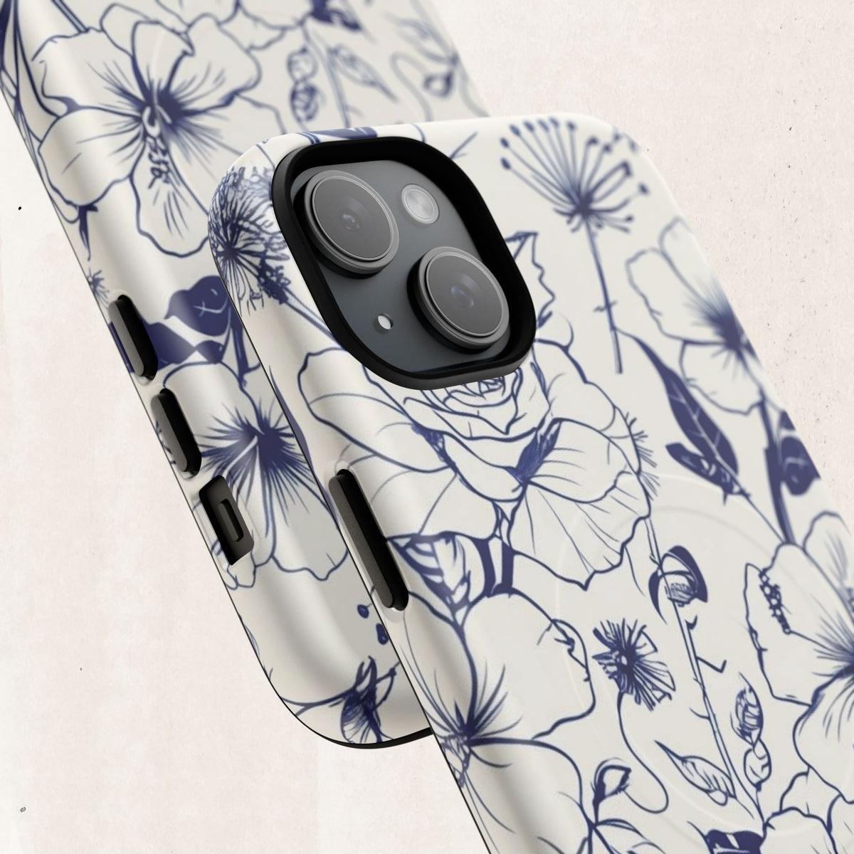 Floral Sketch Tough Magnetic Phone Case