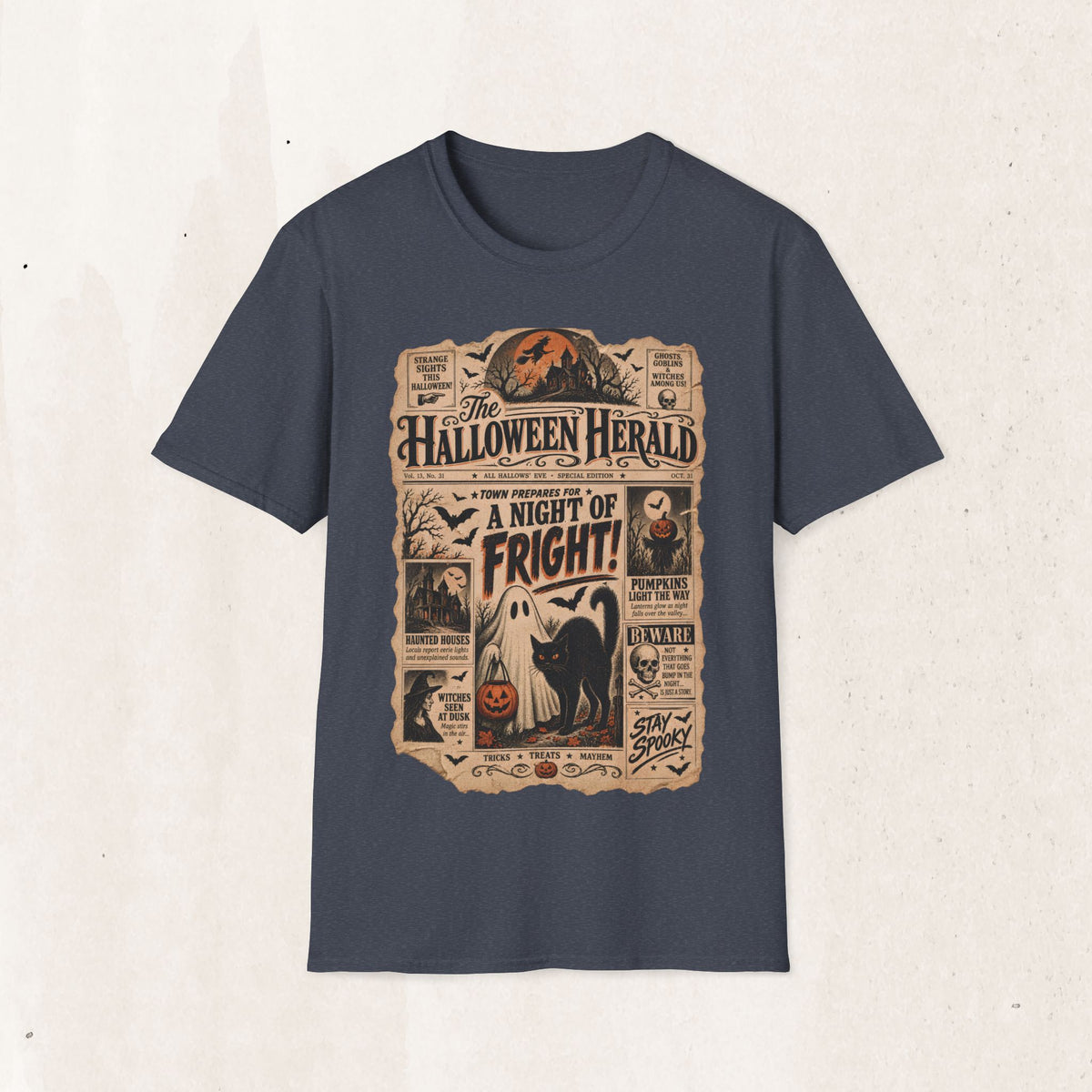 Halloween Herald Newspaper Tee