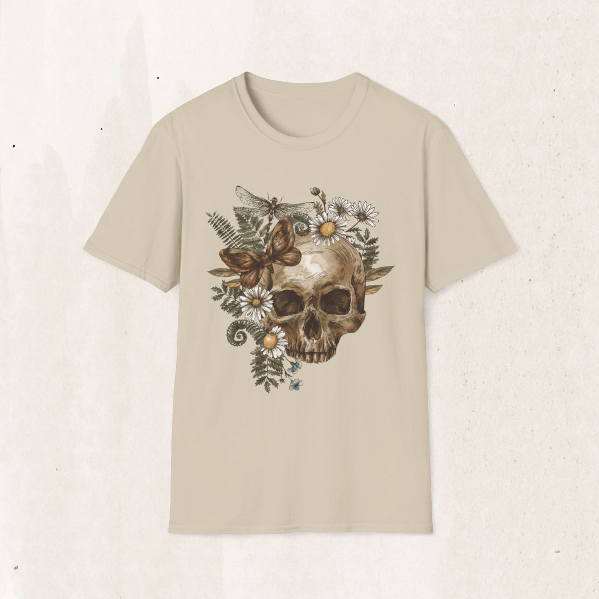 Floral Skull Graphic Tee