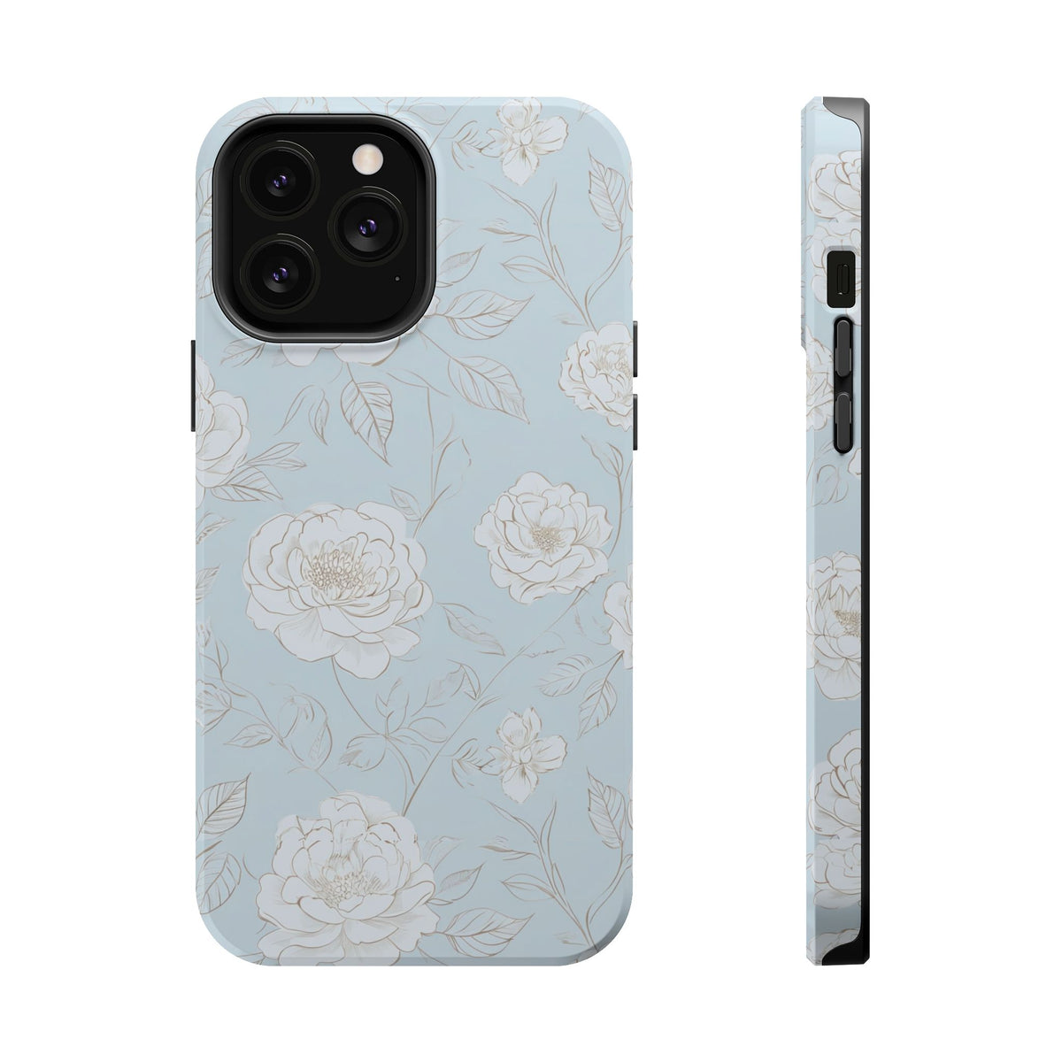 Blue Floral Magnetic Phone Case, alternate view