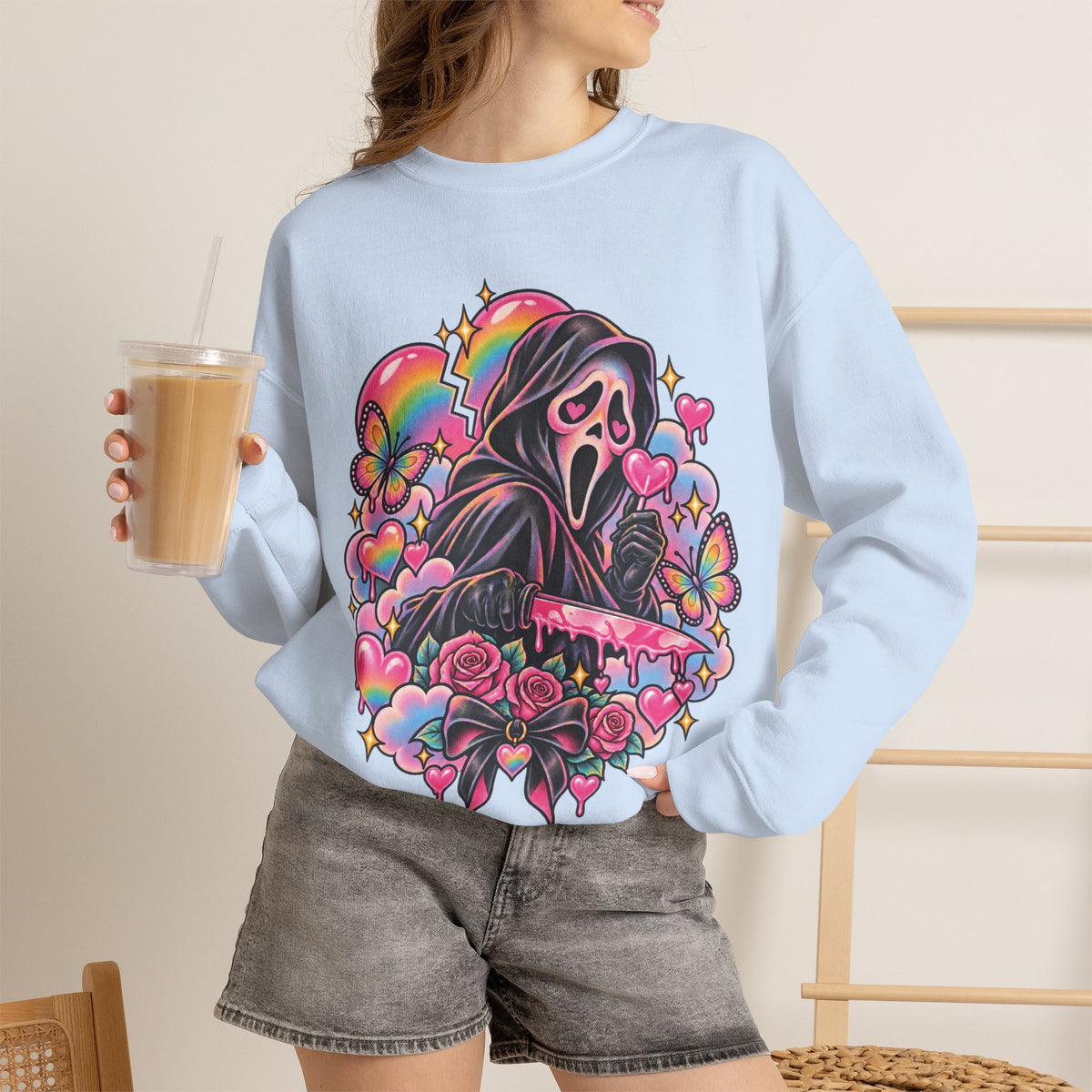 Ghostface Rainbow Crewneck Sweatshirt