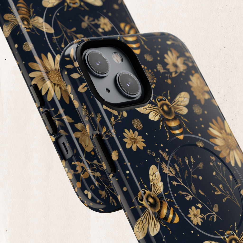 Gold Bees & Daisies Magnetic Tough Case