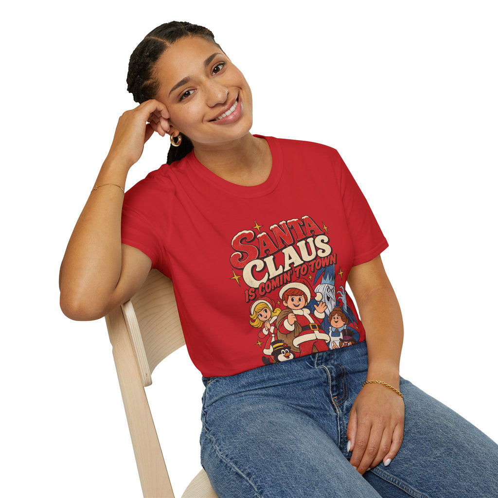 Santa Claus Is Comin' To Town Christmas Tee